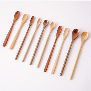 Mini cucchiai di legno Spice cucchiaino personalizzato lungo manico in legno moderni cucchiai di legno per la cottura - Product Image 2