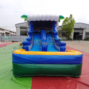 Castillo inflable tropical con tobogán, para fiestas en seco o mojado. - Product Image 6