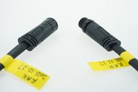 Conector Circular M12 para Exteriores, Impermeable IP68, Macho/Hembra, 2 Pines, Corriente Nominal 10A, Latón, Panel Inteligente
