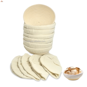 XR vendita all'ingrosso 7/8/9/10 pollici rotondo naturale della canna Indonesia di fermentazione Rattan pane Banneton cesto di prova con fodera di stoffa - Product Image 1