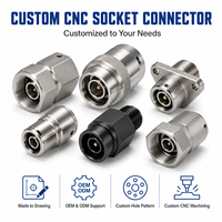Custom Precision CNC Turned Metal Socket Connector for Industrial Equipment Electrical Systems and Mechanical Assembly