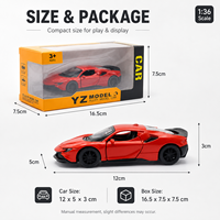 Pasokan Pabrik Model Mobil Sport Diecast SF90 Stradale Skala 1:36, Mainan Supercar Logam Alloy Tarik Mundur, Roda Dapat Bergerak, Untuk Usia 5+