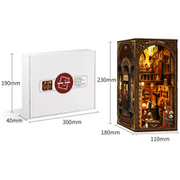 Maison de poupée miniature personnalisée, coin lecture, kit de montage en bois 3D pour bibliothèque, jouet éducatif unique et cadeau créatif