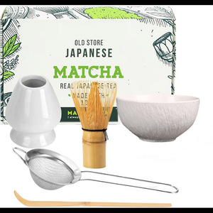 Juego de té profesional Matcha Tools, nueva moda, juego de cerámica Matcha Chawan con caja de regalo - Product Image 3