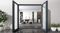 Puerta Abatible Lateral de PVC Personalizada, Aislamiento Acústico, Resistente al Viento, Puerta de Entrada de Plástico para Proyectos de Construcción Residencial