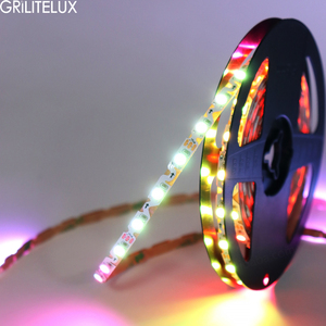 5M/ม้วน WS2812 SK6812 ไฟ LED รูปตัว S แบบยืดหยุ่นสำหรับ 60leds/M 6 มม.PCB แอดเดรสได้เต็มสี RGB LED พิกเซลเทป - Product Image 2
