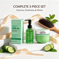 Masque Capillaire Volumisant et Nourrissant à l'Acide Hyaluronique, Menthe et Concombre Naturels, Formule Personnalisée pour Brillance et Volume, Huile Capillaire, Logo Personnalisé, Achat Global OEM