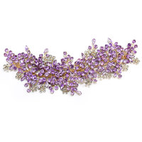 WHD-102 vente en gros bon prix 3d métal fleur Appliques à la main personnaliser couleurs strass patchs