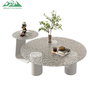 Meja Kopi Kaca Temper Modern Wayon Furniture dengan Rangka Kayu Solid dan Alas Logam Hitam - Product Image 5