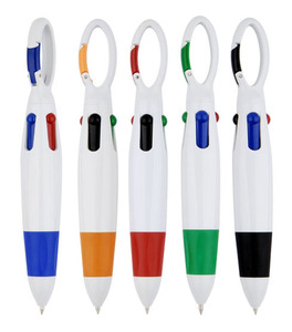 Stylo à bille multicolore personnalisé en plastique rétractable pour cadeau publicitaire - Product Image 1