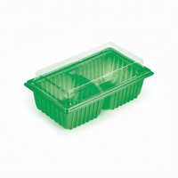 Boîtes d'emballage rectangulaires jetables en PET transparent pour fruits, pâtisseries, pains et gâteaux, qualité alimentaire, vente en gros