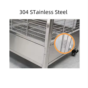 Gabbia per Piccioni in Acciaio Inossidabile Semplice con Tre Livelli e Design <span class=keywords><strong>a</strong></span> Cassetto per WC, Facile da Pulire e Traspirante per Uccelli e Gatti - Product Image 6