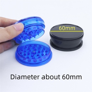 Wholesale Plastic <b>Smoking</b> Accessories Herb Grinder 40mm/60mm Colorful 3 Part Design Manual Plastic Grinder Tobacco Crusher - Product Image 3