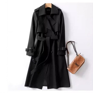 <span class=keywords><strong>Trench</strong></span> da Donna 2025 Primavera Nuovo Design Stile alla Moda Lunghezza Sopra il Ginocchio Cappotto Lungo da Donna - Product Image 4