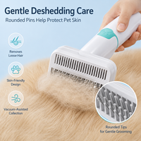 Kit de toilettage pour animaux 7-en-1 avec tondeuse, lime à ongles, brosse de démêlage et bac à poussière de 1L pour chiens et chats
