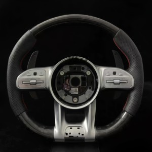 Volant en cuir haute performance personnalisé YLD GLC E S CLS <span class=keywords><strong>AMG</strong></span> W167 W177 W190 W205 W206 W213 W217 W223 en fibre de carbone pour Benz - Product Image 4