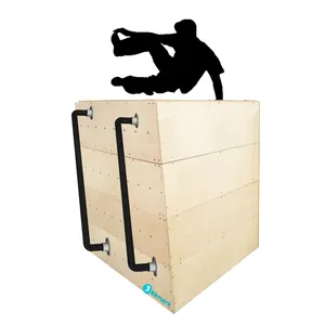 Playground de plástico de madeira pulando cofre caixa de treinamento parcour configuração kit conjunto de equipamentos de ginástica crianças adultos equipamentos parkour