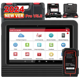 2024 Version Launch X-431 PRO V5.0 8" 12v Obdelevn Obd2 Scanner Tpms Automobile Car Diagnostic Machine Tool For 2 Years Free