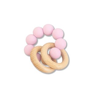 Mordedores <span class=keywords><strong>de</strong></span> Silicona <span class=keywords><strong>para</strong></span> Bebés, Mordedor <span class=keywords><strong>de</strong></span> Silicona sin BPA con Anillo <span class=keywords><strong>de</strong></span> Madera <span class=keywords><strong>para</strong></span> Calmar las Encías <span class=keywords><strong>de</strong></span> los Bebés - Product Image 1