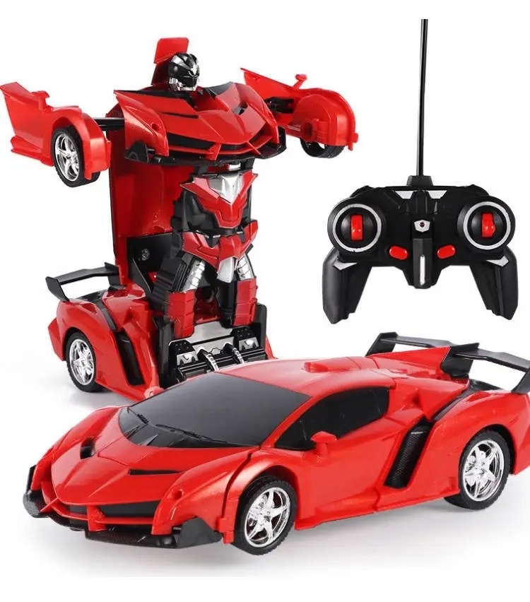 Children's deformation remote control car large rechargeable racing car Diamond robot toy car boy