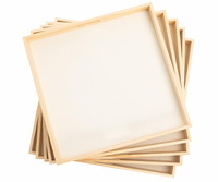 Plateaux rectangulaires et carrés en bois écologiques, souples, avec poignée, à un seul niveau, pour service de cuisine et rangement durable – Nouveauté 2026, Vente Flash