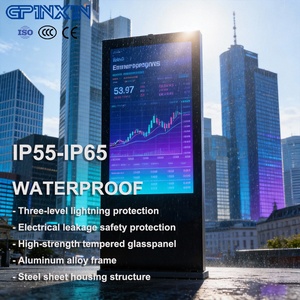 Tótem <span class=keywords><strong>de</strong></span> Señalización Digital LCD con Pantalla Táctil Capacitiva Resistente al Agua, Reproductor <span class=keywords><strong>de</strong></span> Publicidad Wifi para Exteriores con Bloqueo <span class=keywords><strong>de</strong></span> Seguridad - Product Image 2