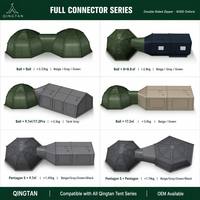 Tente de Luxe Extensible à Colonnes d'Air en Tissu Oxford Imperméable 6.3+8.8, Connecteur de Balle, Double Couche Quatre Saisons