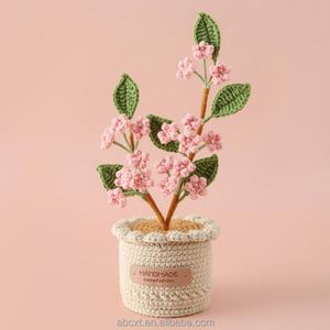 Decoración para el Hogar y el Automóvil, Maceta de Flores de Gypsophila Tejida a Mano - Product Image 4