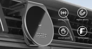 360 Degree Rotation Universal Adjustable Air Vent Wireless Dashboard Magnetic Car Mobile Phone Holder