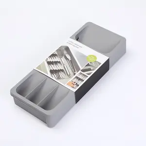 引き出し保持食器スプーンフォーク銀器オーガナイザー収納トレイカトラリーキッチン用拡張可能オーガナイザー