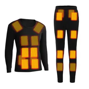 Heated Underwear Thermal Set 20 Areas Heating USB Rechargeable Winter Warm Shirt Pants Apparel for Men's Women's