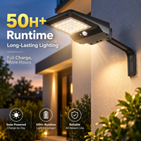 Lampe solaire murale de sécurité extérieure pour jardin et route, étanche IP65, avec capteur LED et CCT tout-en-un
