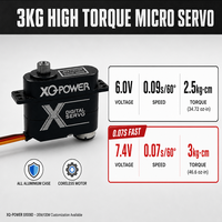 Servomoteur numérique micro pour avion RC, 9g, boîtier tout aluminium, moteur sans noyau, étanche, 0.07s, 7.4V, XQ-POWER S1009D