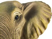 Merveille monde tête d'éléphant africain Statue murale Mini buste 9 pouces résine Safari décor Animal trophée bureau maison Art