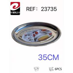 Bandeja Minimalista de Acero Inoxidable de un Solo Nivel de 35 cm para Almacenamiento de Alimentos en la Cocina - Product Image 1