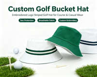 Chapeau de golf personnalisé OEM avec logo brodé, en sergé de coton, à large bord, protection UV, unisexe, pour golfeur et pêcheur, vente en gros