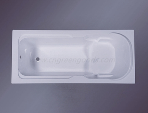 <strong>Hot</strong> Sale Modern Hotel Use Indoor High Quality Custom Size Glossy Rectangular Acrylic Drop-In <strong>Bath</strong> Tub with <strong>Sitting</strong> - Product Image 5