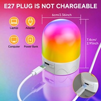 Ampoule magnétique rechargeable par USB, lampe de placard rechargeable, lampe de table avec abat-jour en tissu, lampe murale compatible avec les ampoules