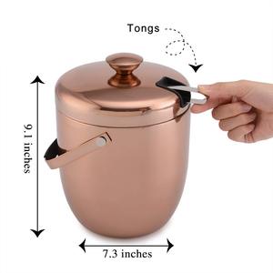 Kit de Cubitera Moderna de 3L para Fiestas con Tapa y Pinzas, Recipientes para Bebidas Aislados de Acero Inoxidable de Doble Pared, Enfriador de Vino y Cerveza - Product Image 2