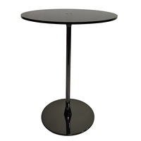 Podio Curvo de Acrílico Negro + Mesa Negra, Plataforma de Acrílico Desmontable, Atril con Soporte para Libros para Escuela o Iglesia