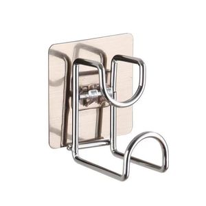 Wall Mount Basin <b>Hook</b> Self Adhesive Metal Space Saving Storage Rack For Bathroom Tableware Single <b>Hook</b> Simple Design - Product Image 2