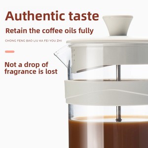 Cafetière et théière à piston en verre, design minimaliste, pour infusion à froid et pour le café <span class=keywords><strong>filtre</strong></span>, vente en gros - Product Image 5