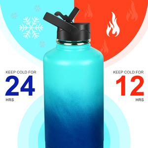 64 Ounce Half Gallon Vacuum Insulated with Sleeve 1/<strong>2</strong> <strong>Stainless</strong> <strong>Steel</strong> 64 oz Large Travel <strong>2</strong> <strong>Litre</strong> <strong>Water</strong> <strong>Bottle</strong> with Carrying Bag - Product Image 4