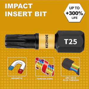 Kezhide Torx Impact Insert Bit 1 In T25 20 Piece Set S2 Steel Auto Repair Tool - Product Image 4