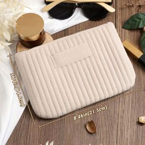 Velvet <b>Makeup</b> Toiletry Storage <b>Case</b> Travel Cosmetic Organizer Bag Bridesmaid Gift Wedding Favors - Product Image 3