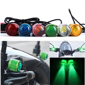 Vente directe usine : Phare LED œil d'aigle pour <span class=keywords><strong>moto</strong></span>, 2 lentilles, phare modifié, éclairage décoratif de rétroviseur - Product Image 4