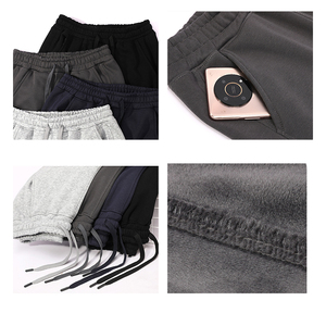 Pantalon de survêtement homme 400g en molleton épais tissé, taille mi-haute, imprimé personnalisé, coupe droite ample, qualité supérieure, pour usage quotidien - Product Image 1