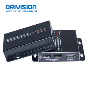 60m 196ft USB KVM <span class=keywords><strong>HDMI</strong></span> Extender over IP CAT5e CAT6 <span class=keywords><strong>Ethernet</strong></span> 1080p60hz <span class=keywords><strong>HDMI</strong></span> KVM Extender - Product Image 1
