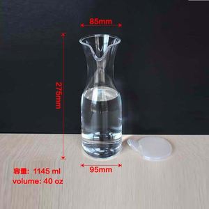 Carafe en plastique transparente OEM pour thé glacé, jus en poudre, café froid - Product Image 3