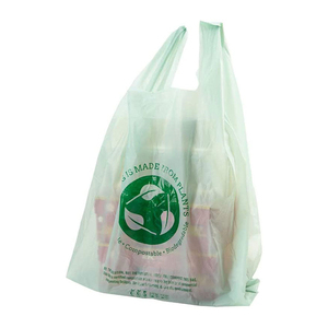 ถุงพลาสติกเสื้อยืดย่อยสลายได้สำหรับช้อปปิ้งซูเปอร์มาร์เก็ต - Product Image 2